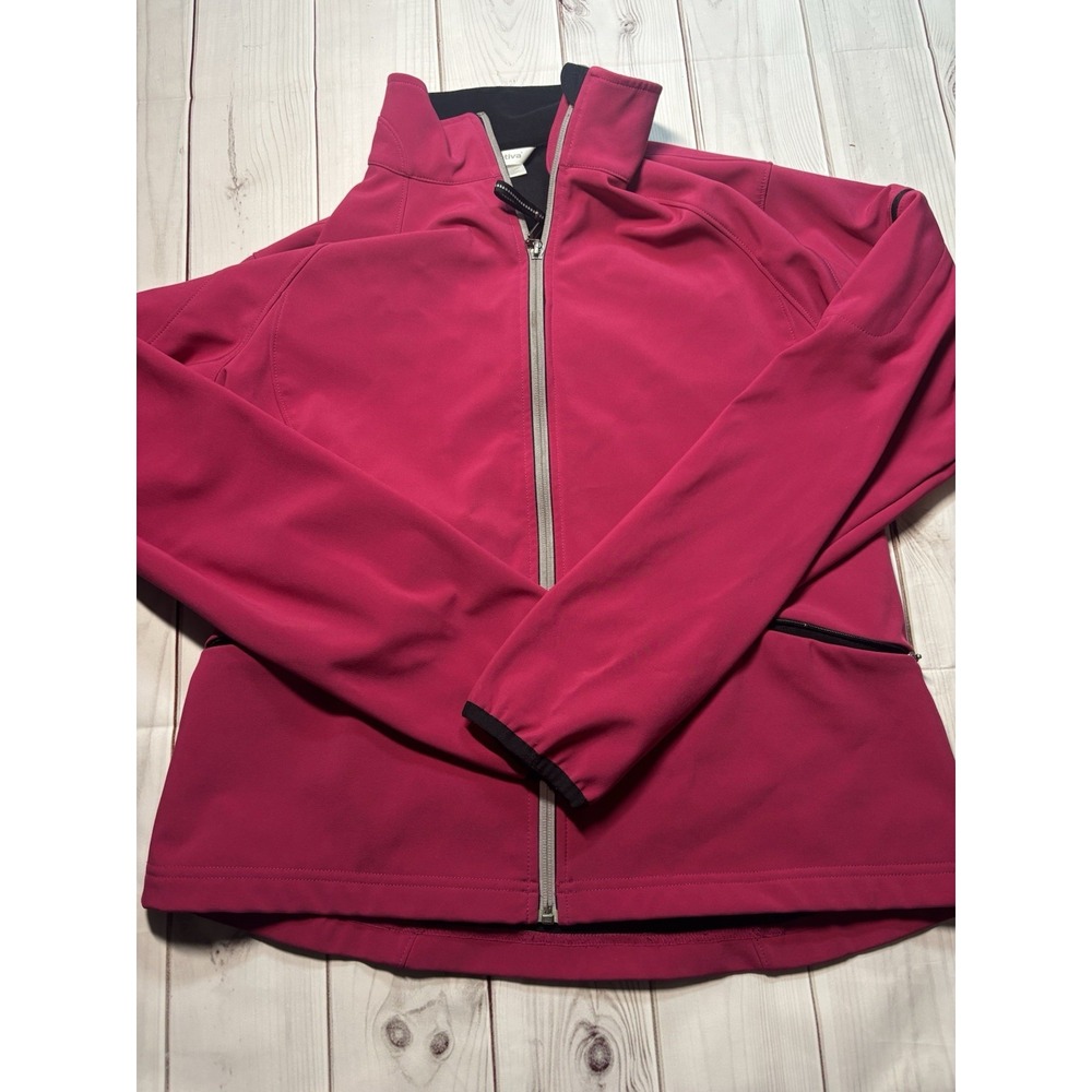 Ativa Women’s Full Zip Activewear Jacket Magenta Hot Pink Large